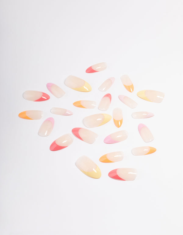 Coloured Tips Press On Nails