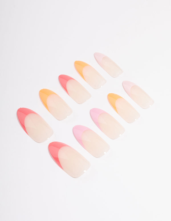 Coloured Tips Press On Nails