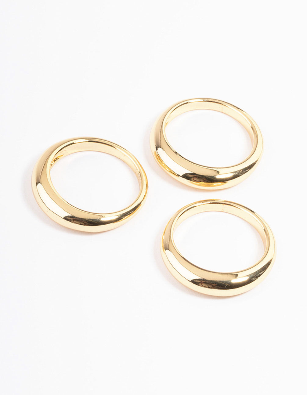 Gold Plated Medium Dome Ring Pack
