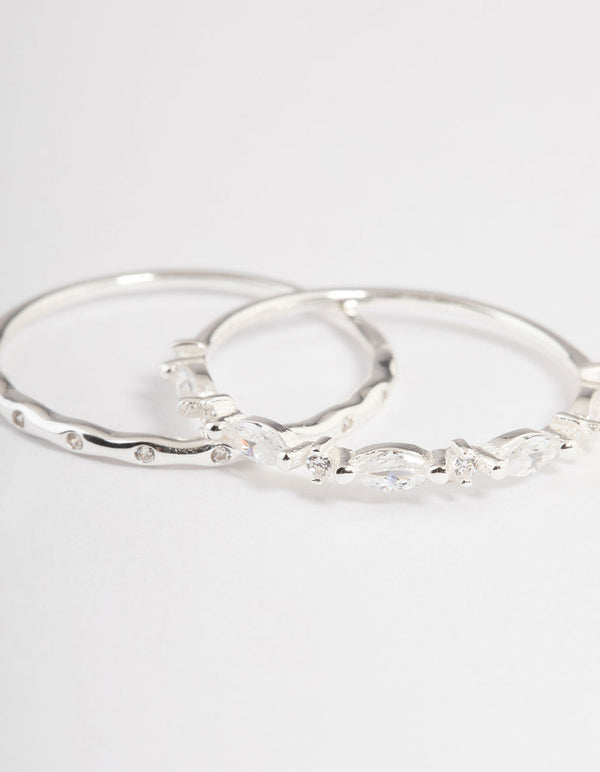 Sterling Silver Marquise Ring Pack
