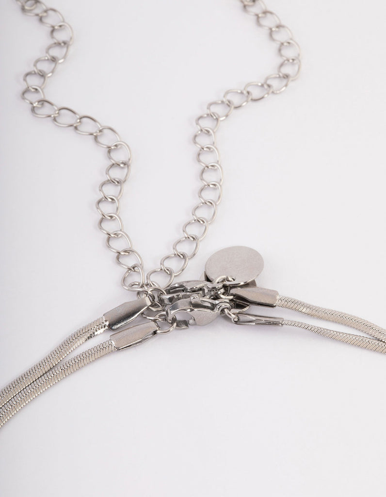 Waterproof Stainless Steel Snake Chain Fine Layered Necklace - Lovisa
