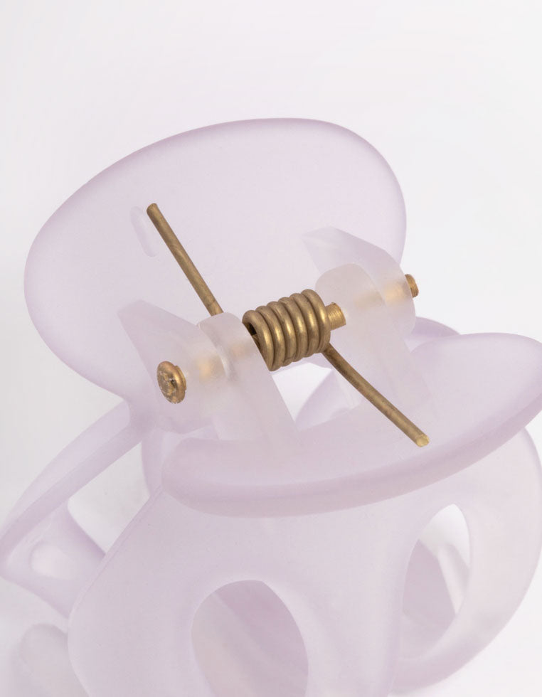 Lilac Three Prong Mini Hair Claw Clip