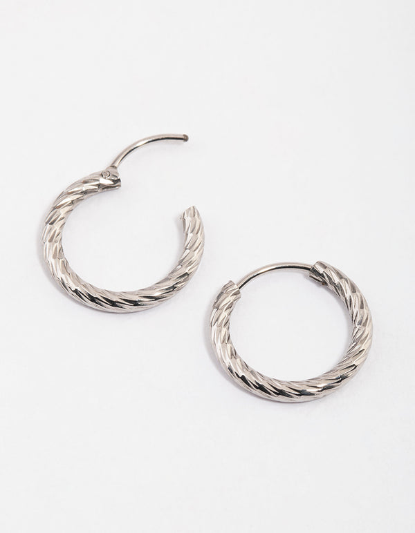 Surgical Steel Twist Hoop Earrings