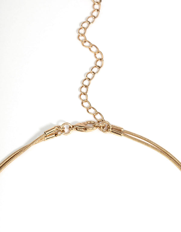 Gold Western Turquoise Bolo Necklace