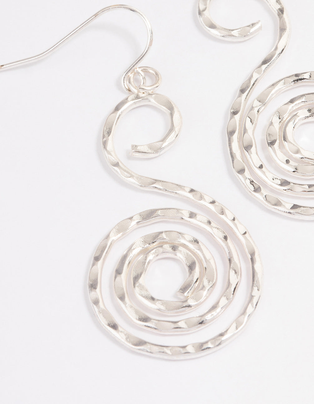Silver Swirl Drop Earrings