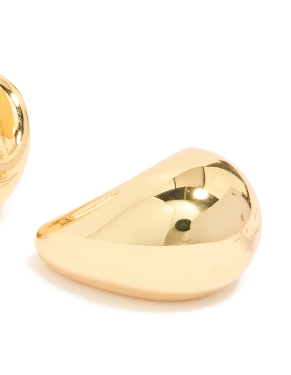 Gold Plated Bubble Drop Stud Earrings