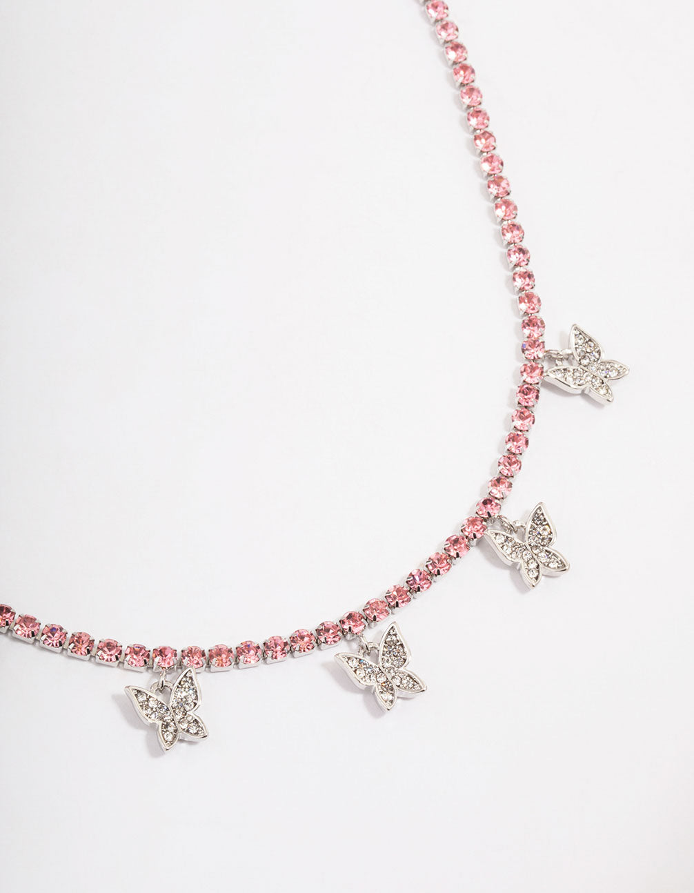 Silver Butterfly Curb Choker