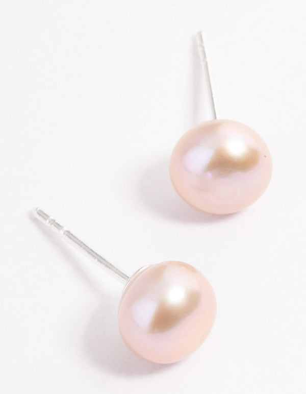 Sterling Silver Freshwater Pearl Stud Earrings