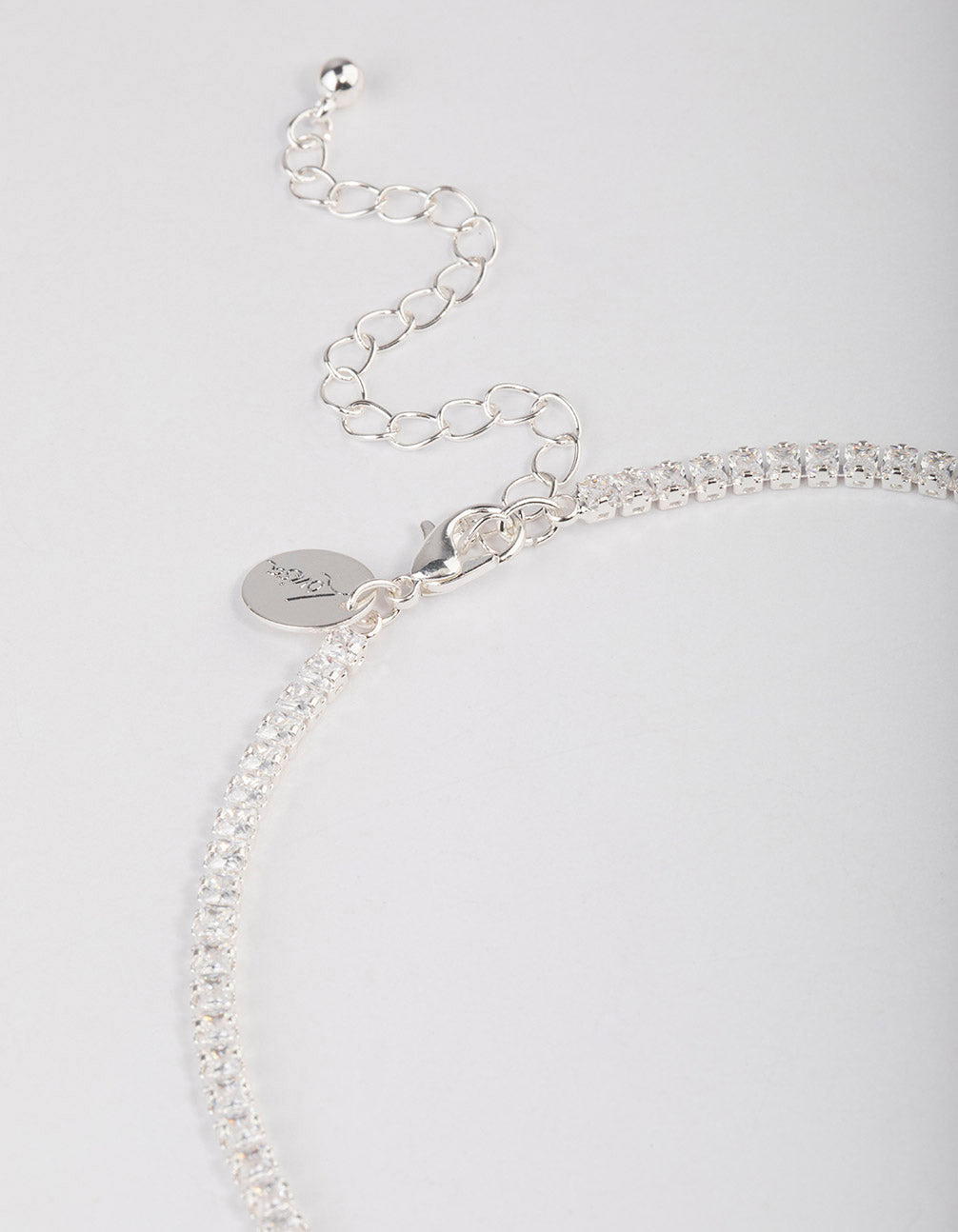 Silver Plated Fine Cubic Zirconia Cupchain Tennis Necklace
