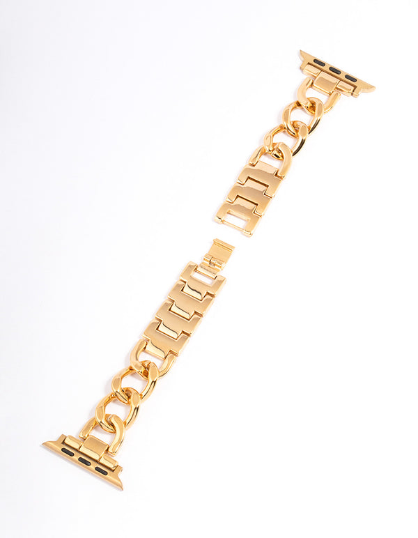 Gold Metal Chain Watch Band 42/44/45mm