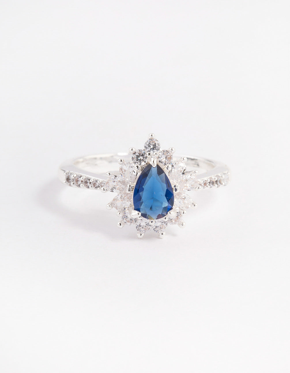 Silver Plated Regal Pear Ring