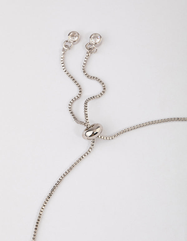 Silver Cup Chain Y-Neck Jewellery Set