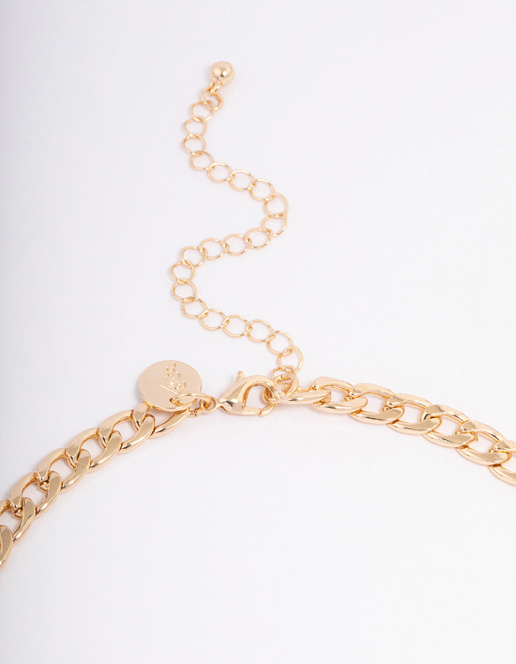 Gold Puffy Heart Short Necklace