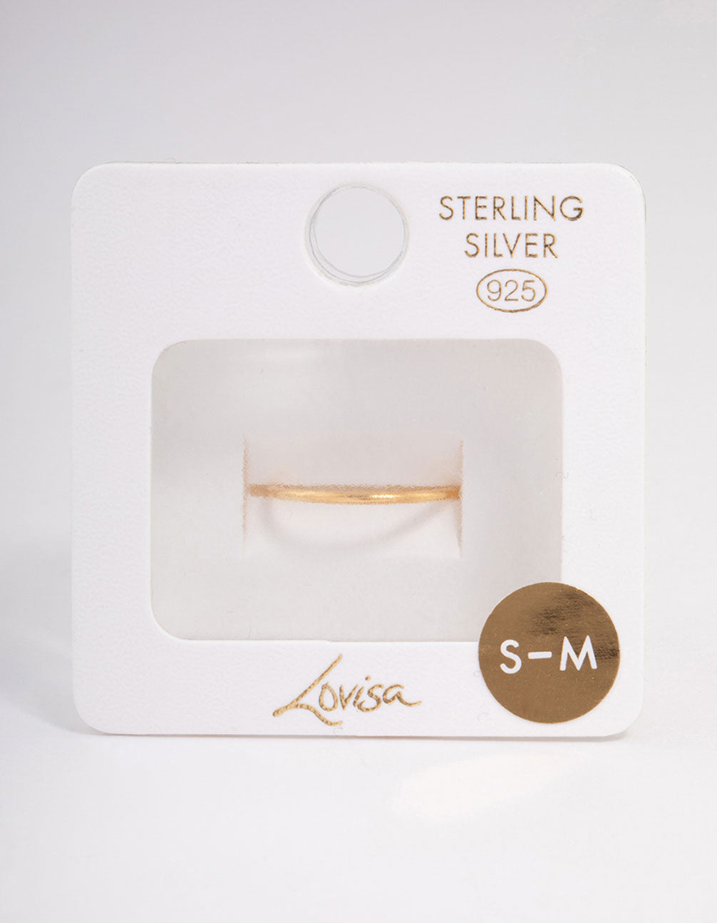 Gold Plated Sterling Silver Thin Band Ring