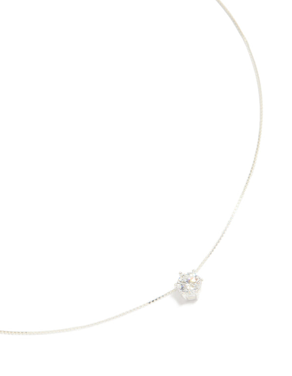 Sterling Silver Classic Claw Pendant Necklace