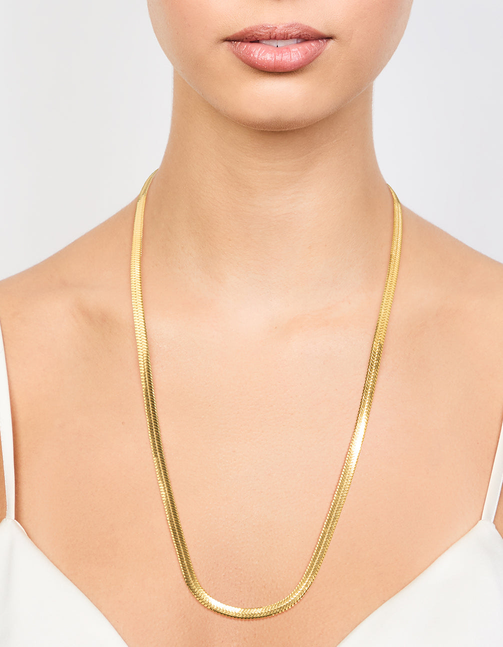 Waterproof Gold Plated Stainless Steel Snake Chain Necklace