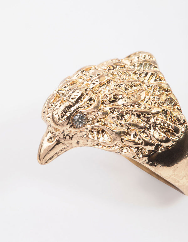Antique Gold Majestic Eagle Ring