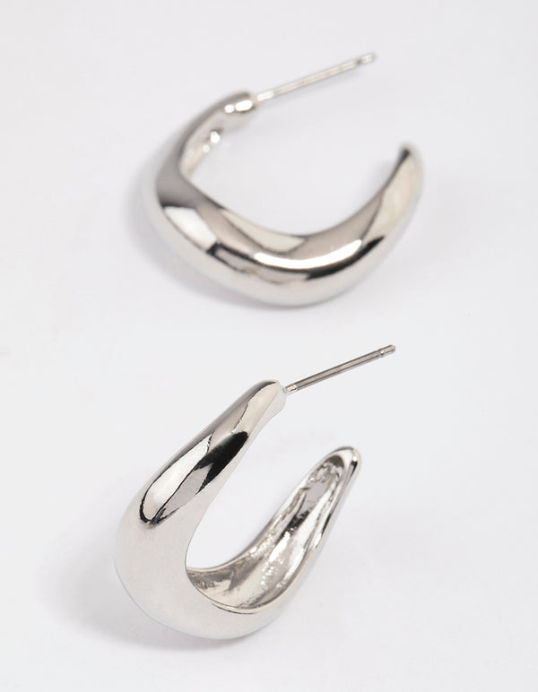 Silver Wave Match Hoop Earrings Pack