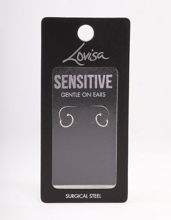 Surgical Steel Plain Sleeper Earrings 7mm