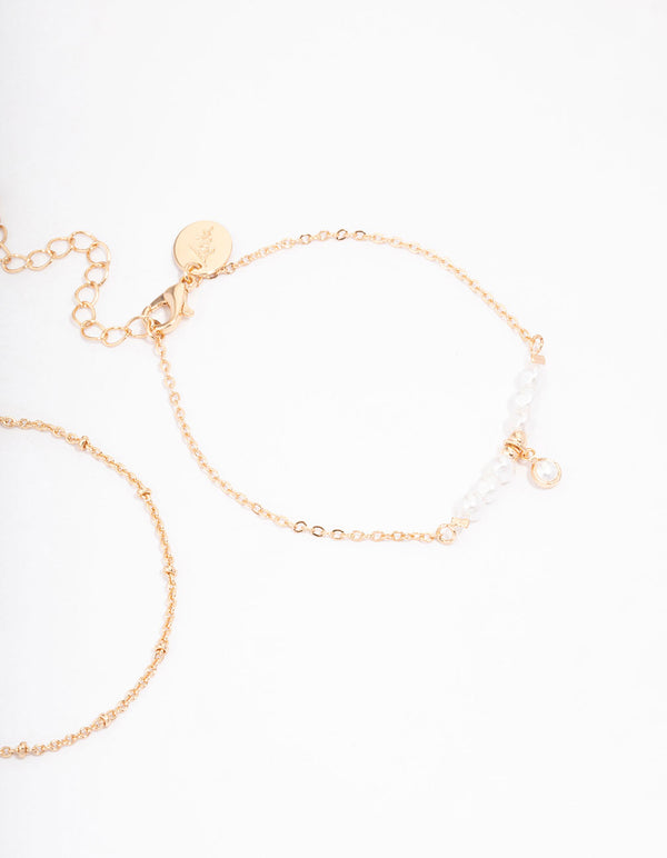Gold Pearl Bracelet Pack