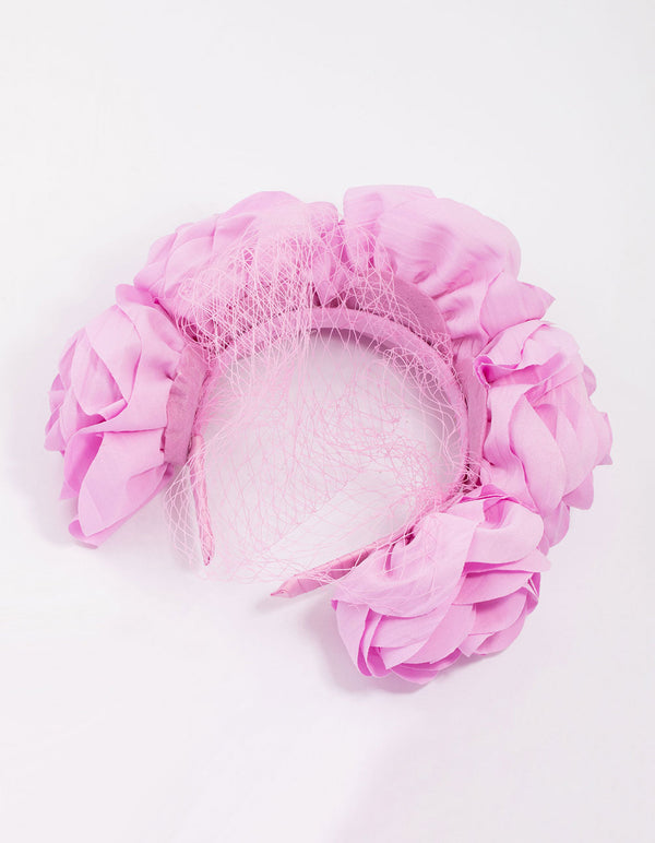 Fabric Rose & Knotted Headband