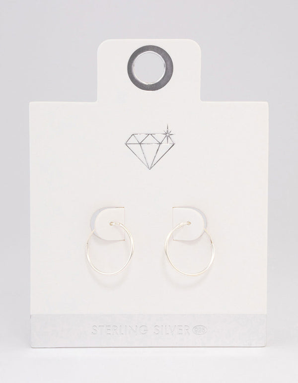 Sterling Silver Hoop Earrings 16mm