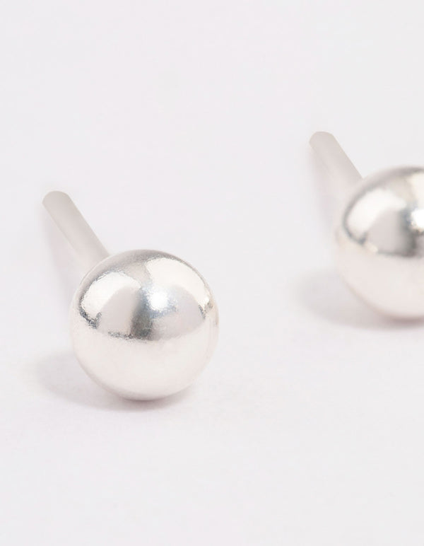 Sterling Silver Ball Stud Earrings 4mm