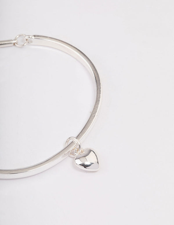 Silver Heart Toggle Bracelet
