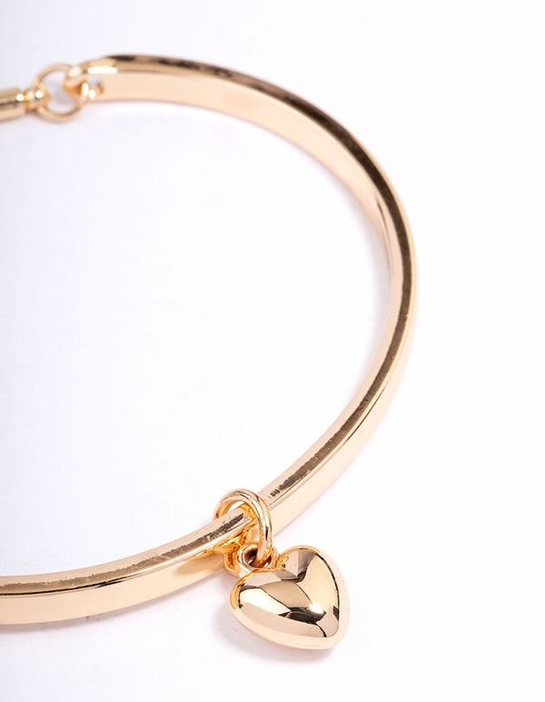 Gold Heart Toggle Bracelet