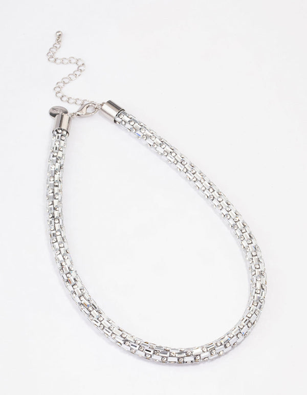 Silver Mixed Stone Necklace
