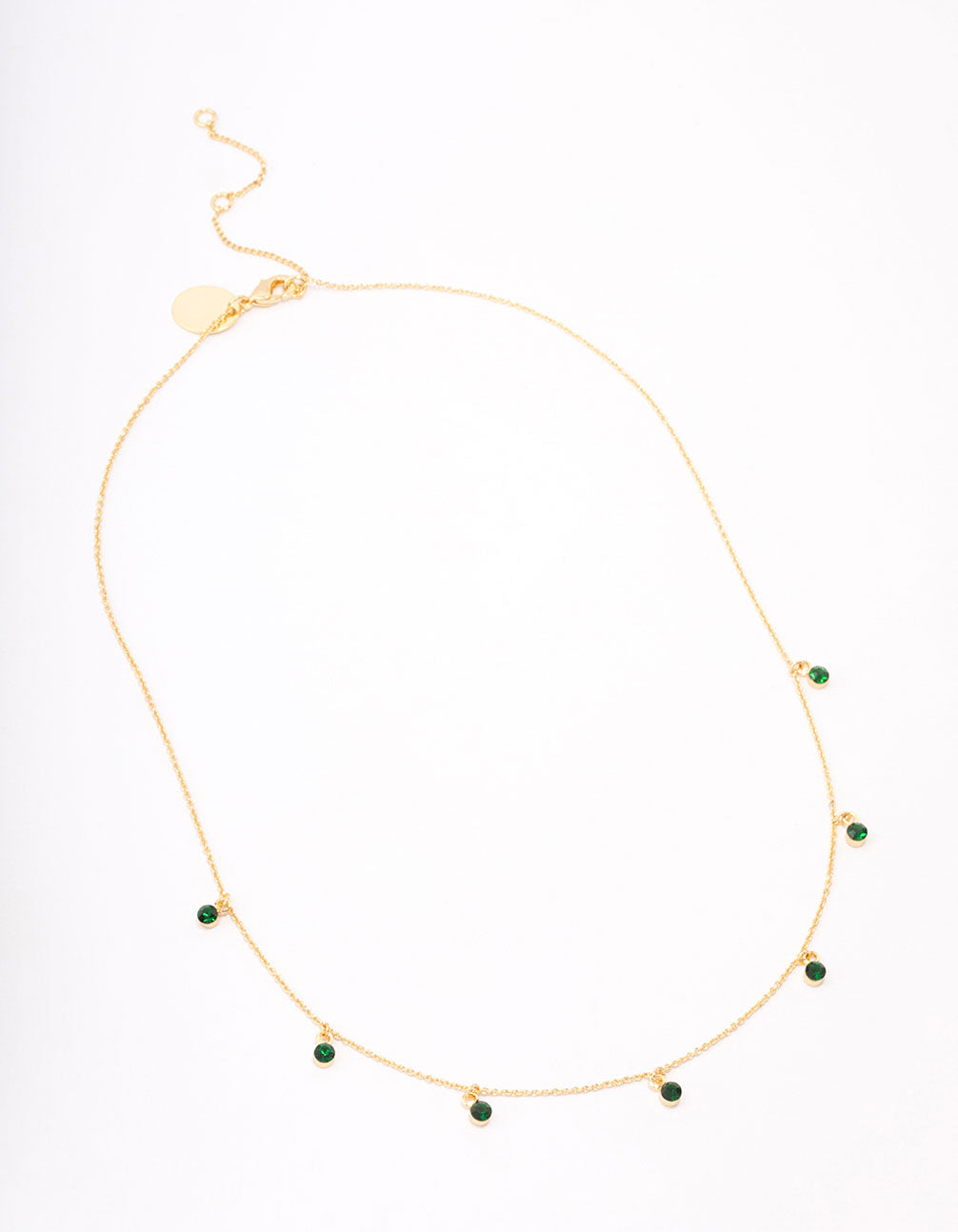Gold Plated Mini Diamante Necklace