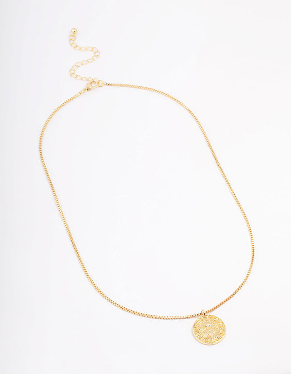Gold Plated Pisces Star Sign Pendant Necklace
