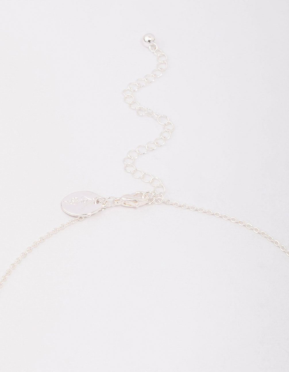 Silver Plated Brass Large Marquise Cross Pendant Necklace