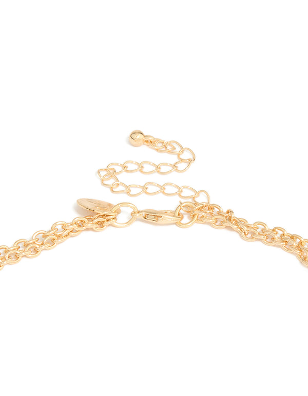 Gold Straw & Beaded Jewellery Set