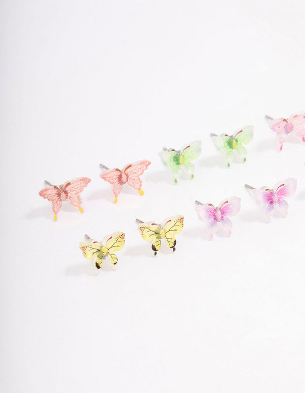 Pastel Mixed Butterfly Earring 8-Pack