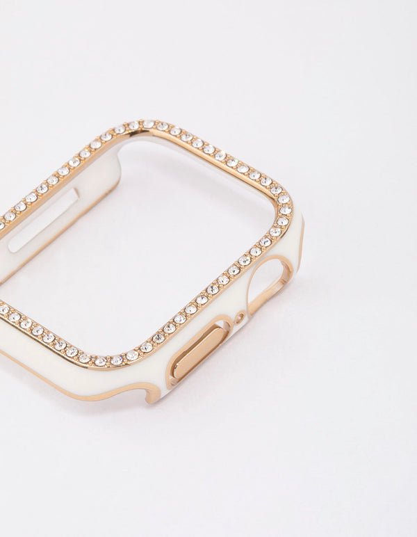 Gold & White Diamante Encrusted Watch Case 40/41mm