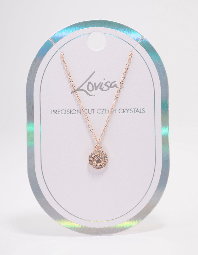 Rose Gold Necklace Lovisa Swarovski Crystal Necklace Magnetic