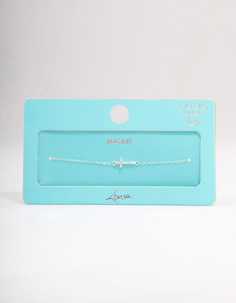 Sterling Silver Horizon Cross Bracelet Lovisa