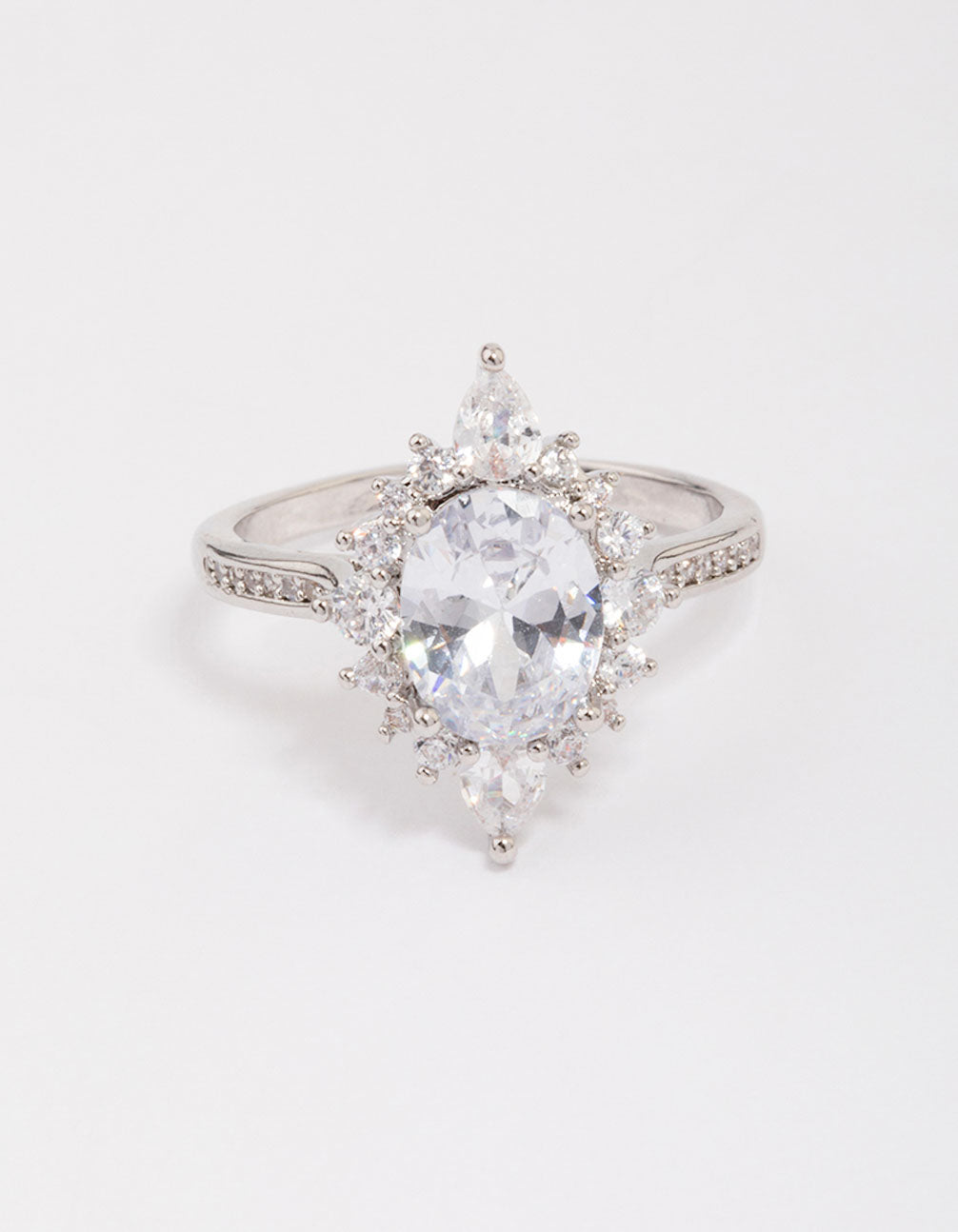 Silver Shining Star Cubic Zirconia Ring