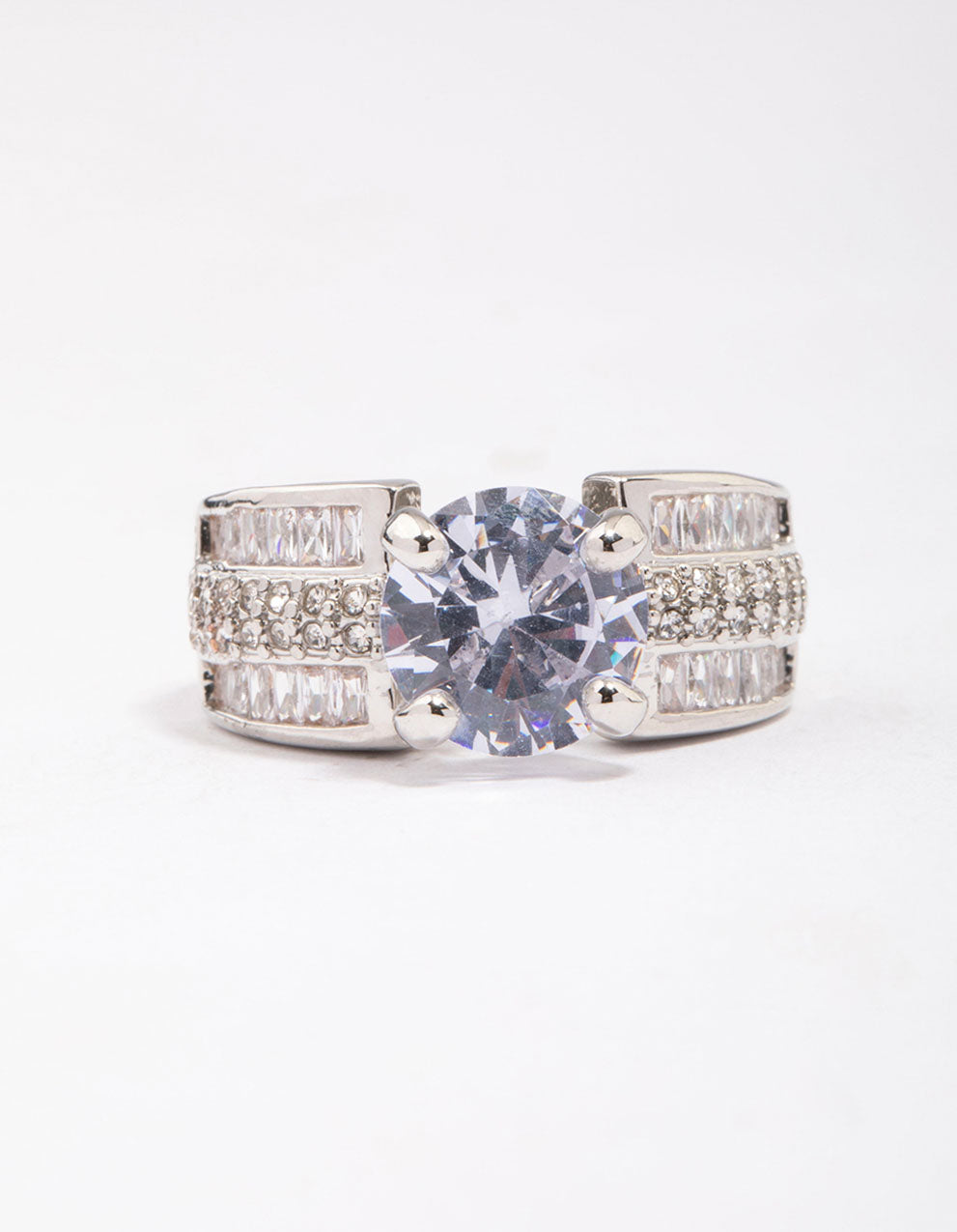 Silver Luxe Square Band Ring