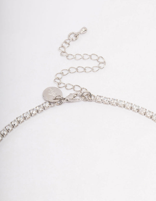 Silver Cubic Zirconia Teardrop Jewellery Set