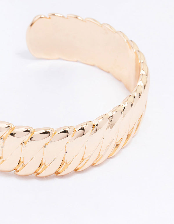 Gold Vintage Link Stretch Wrist Cuff