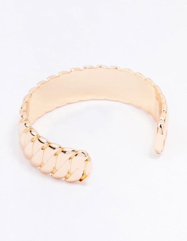 Gold Vintage Link Stretch Wrist Cuff