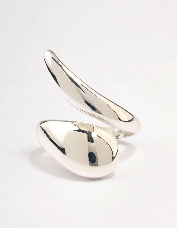Silver Pointed Swoop Ring