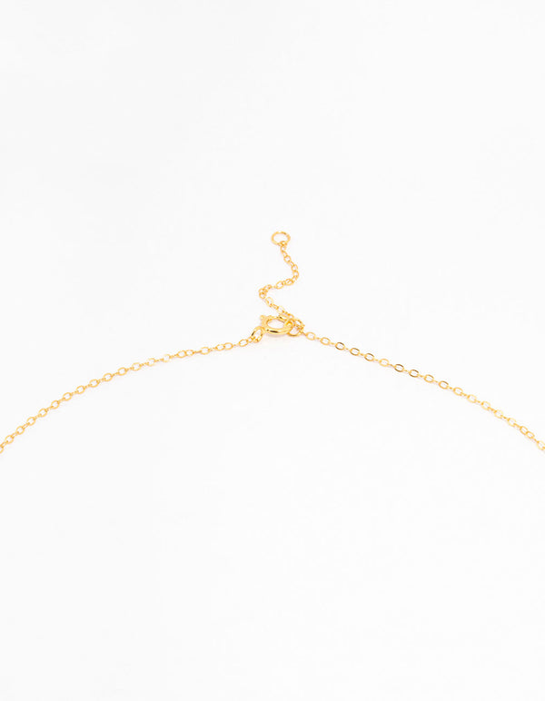 Gold Plated Sterling Silver Bow & Pear Pendant Necklace