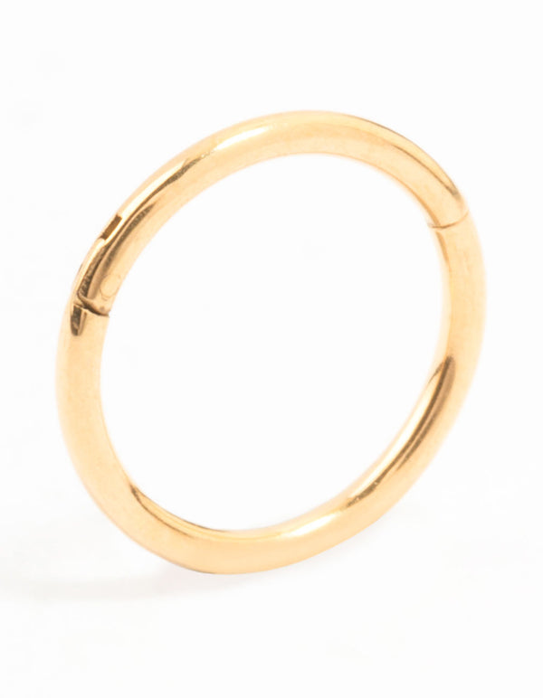 Gold Plated Surgical Steel Fine Clicker Ring 7MM