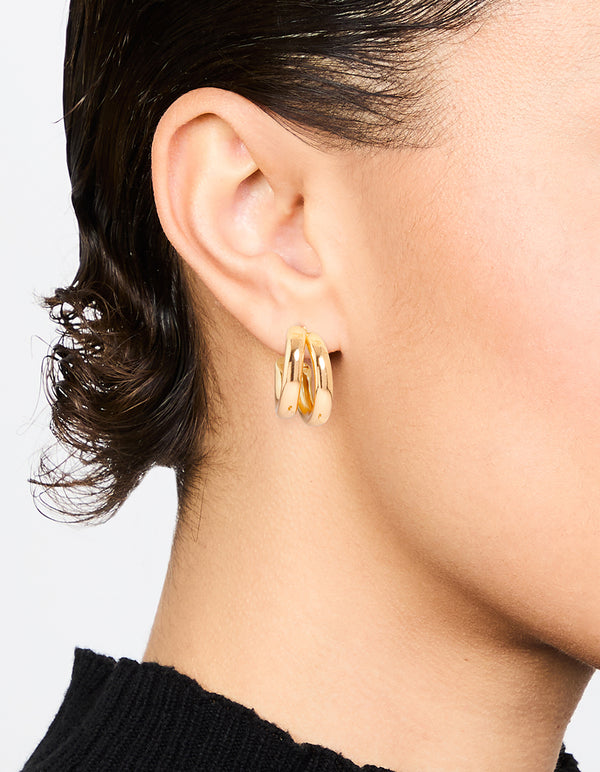 Gold Double Hoop Earrings