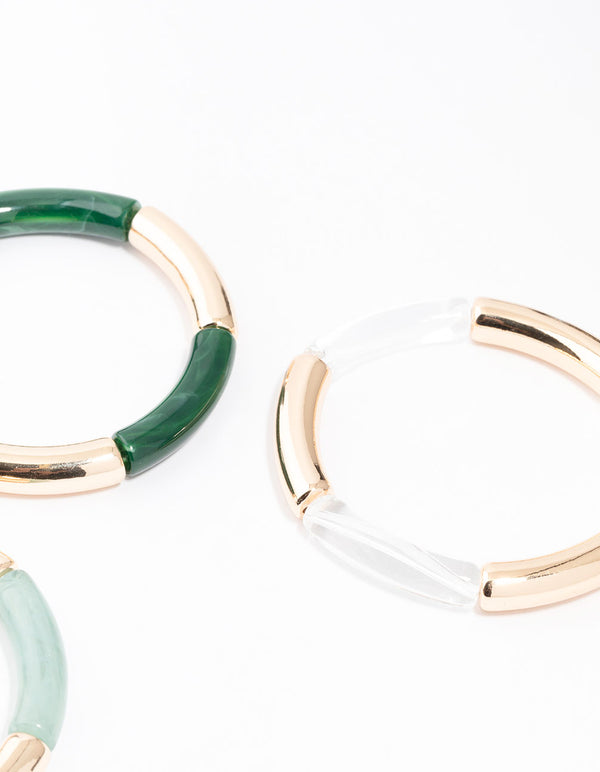 Gold Stretch Bracelets 3-Pack