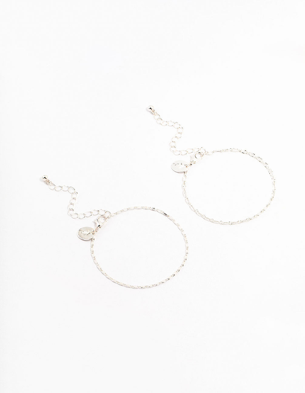 Silver Tab & Cable Bracelets 2-Pack