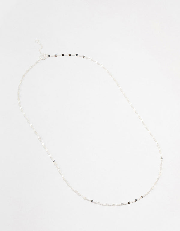 Sterling Silver Stone Chain Necklace